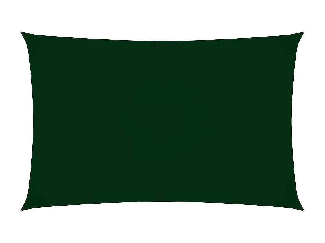 Voile de parasol Tissu Oxford rectangulaire 2,5x5 m Vert foncé