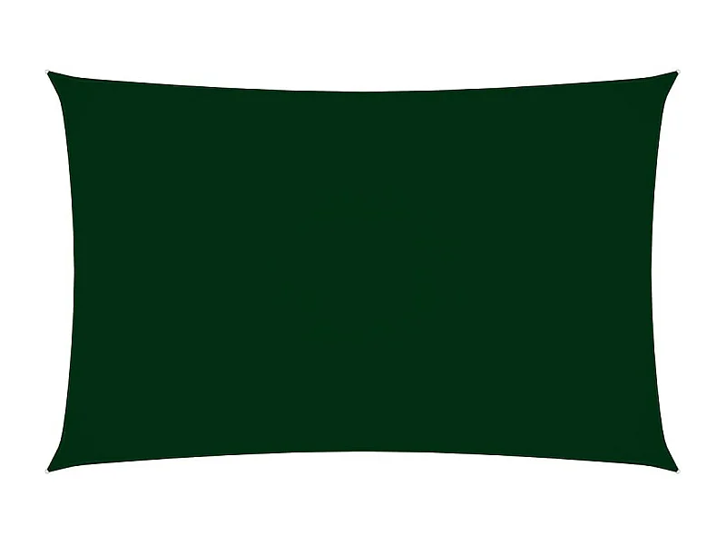 Voile de parasol Tissu Oxford rectangulaire 2,5x5 m Vert foncé