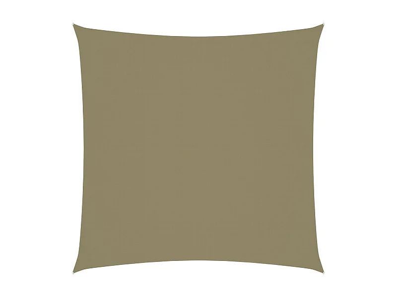 Voile de parasol Tissu Oxford carré 3x3 m Beige