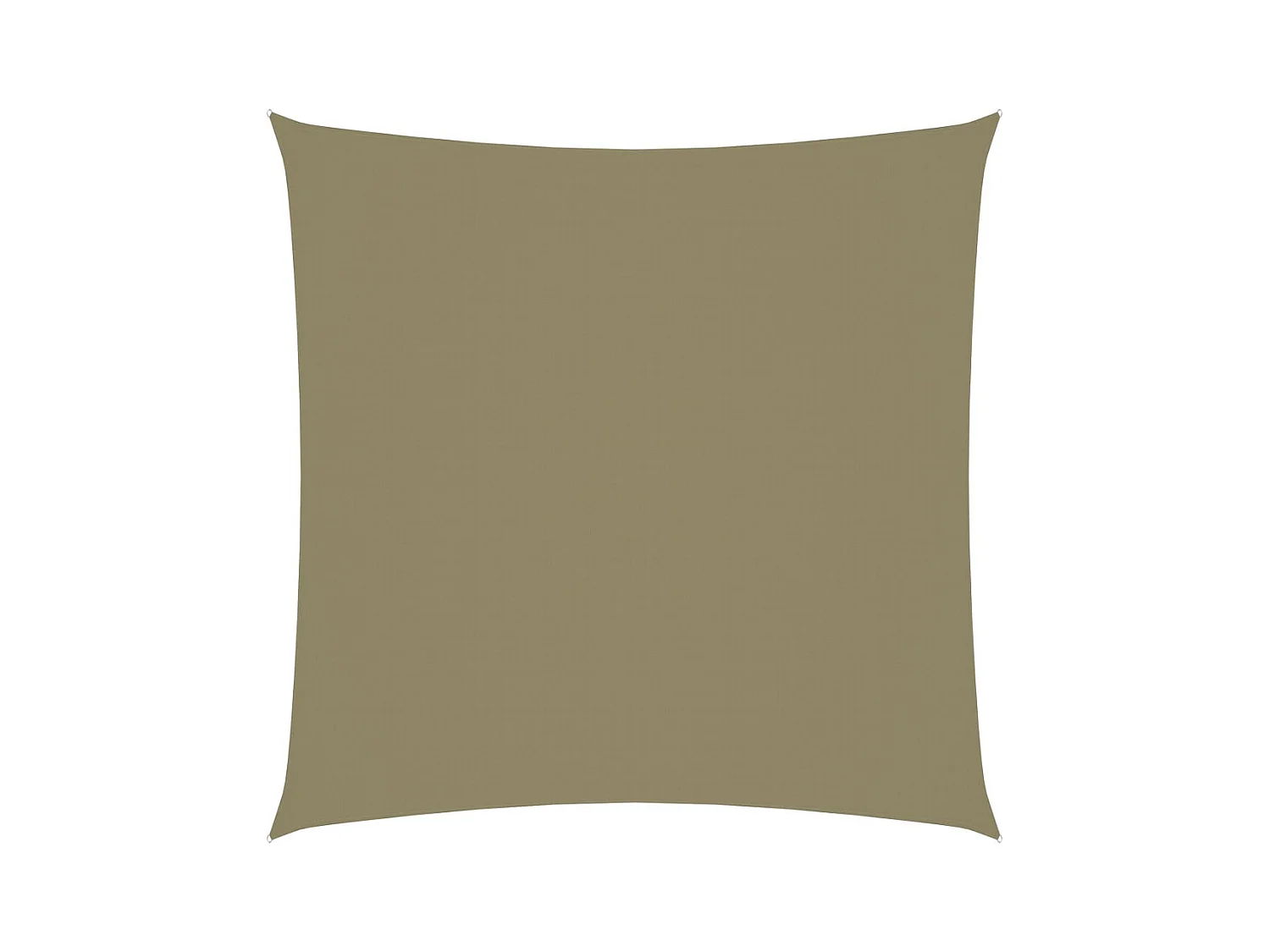 Voile de parasol Tissu Oxford carré 3x3 m Beige
