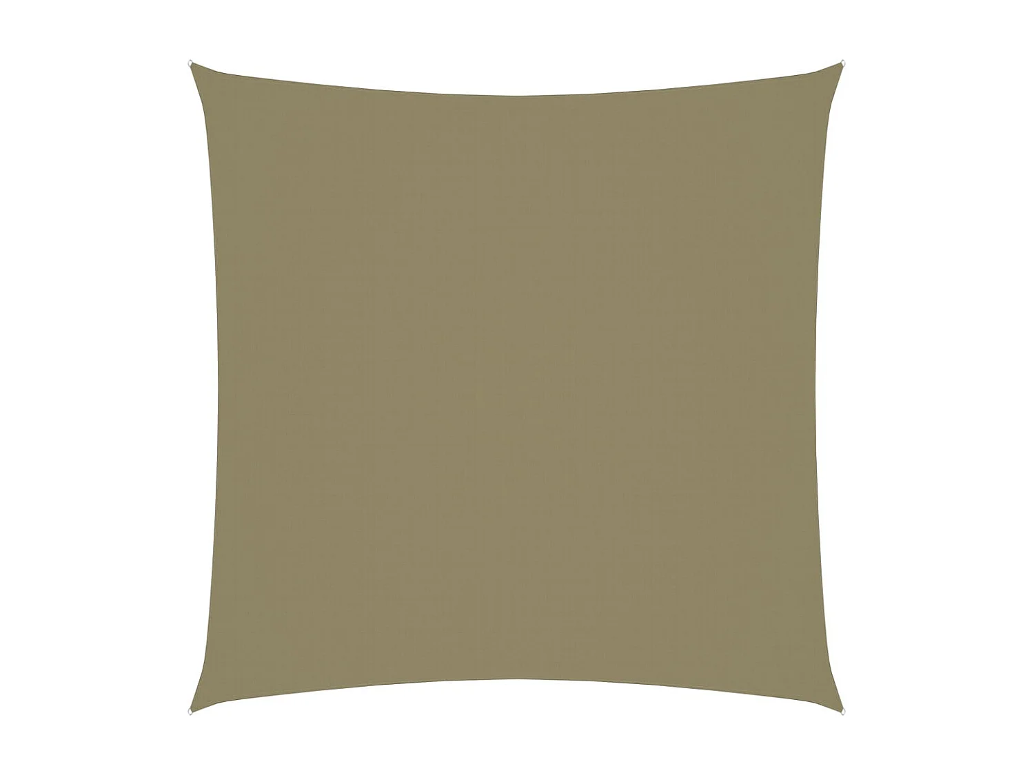 Voile de parasol Tissu Oxford carré 3x3 m Beige