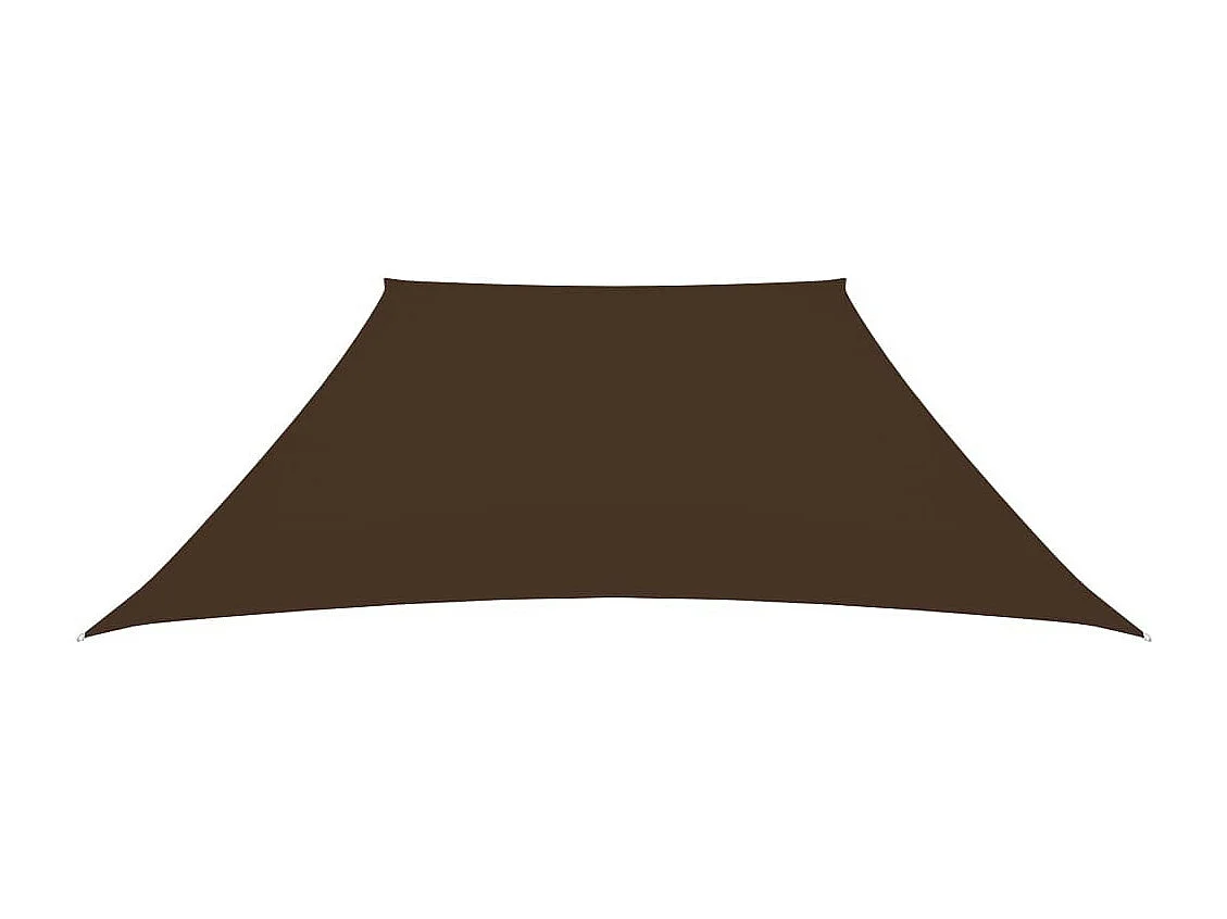 Voile de parasol Tissu Oxford trapèze 3-4x2 m Marron