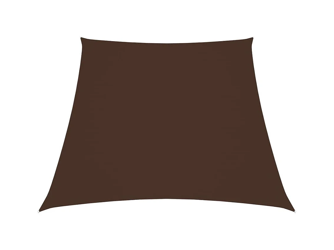 Voile de parasol Tissu Oxford trapèze 3-4x2 m Marron
