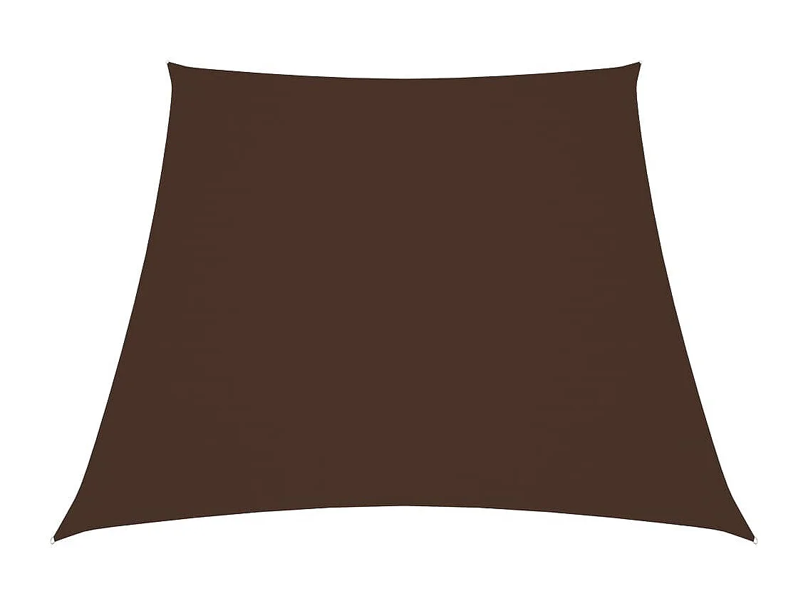 Voile de parasol Tissu Oxford trapèze 3-4x2 m Marron