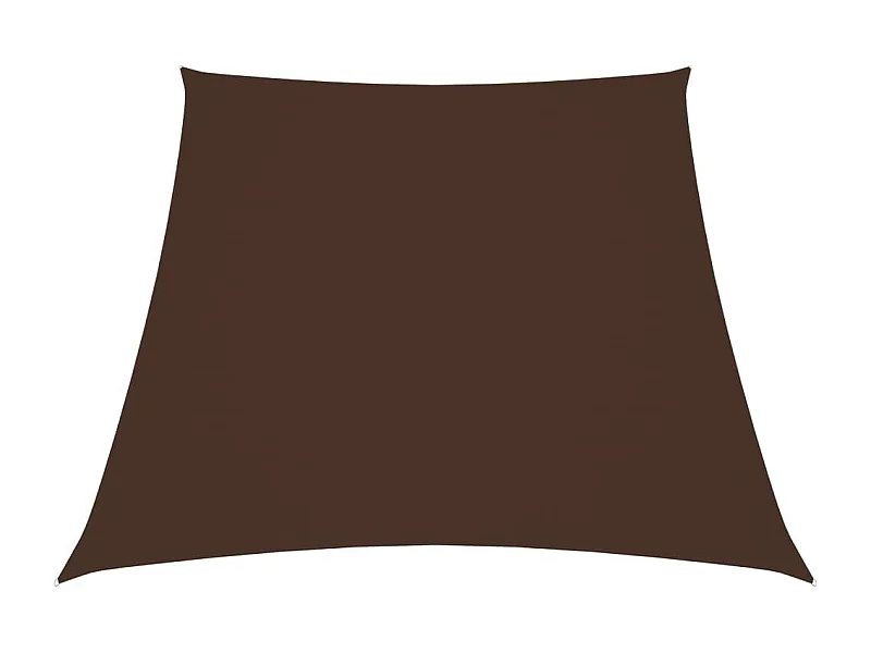 Voile de parasol Tissu Oxford trapèze 3-4x2 m Marron