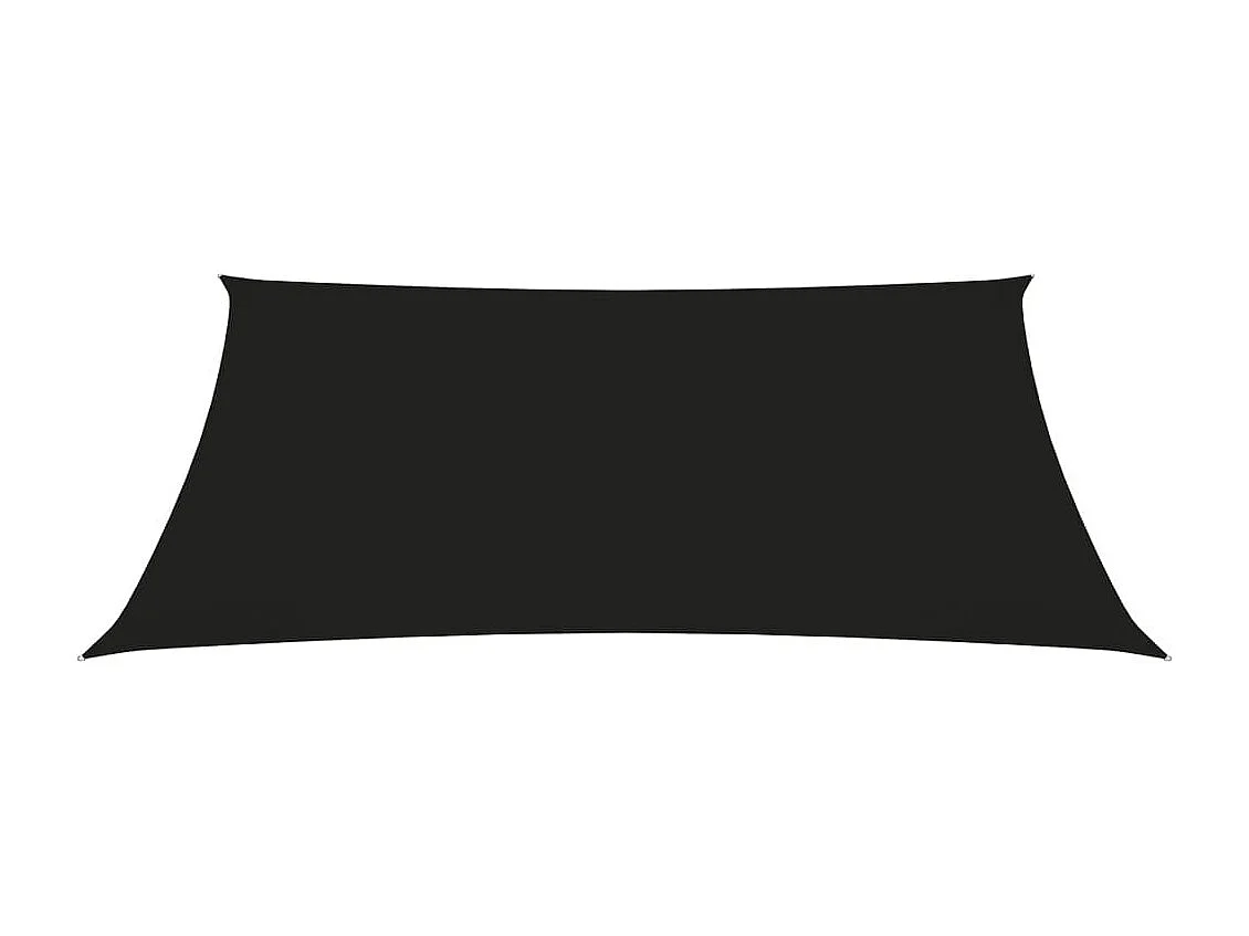 Voile de parasol Tissu Oxford trapèze 4-5x3 m Noir