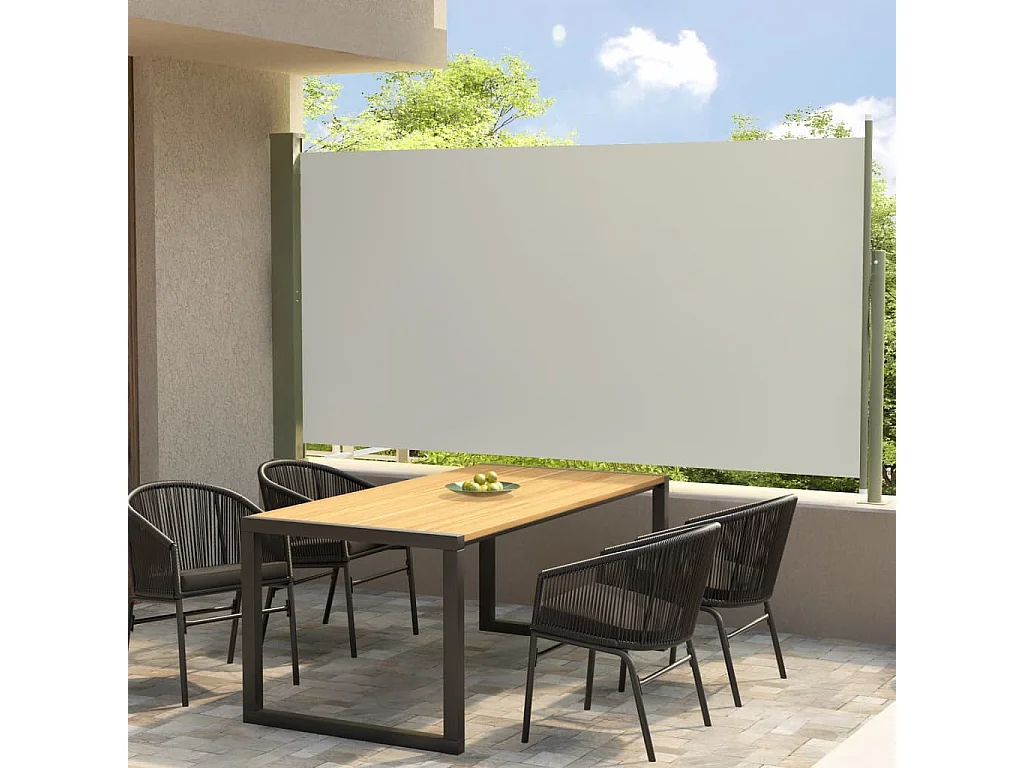 Auvent latéral rétractable de patio 160x300 Crème