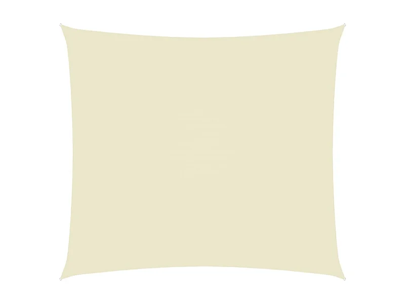 Voile de parasol Tissu Oxford rectangulaire 2x3 m Crème