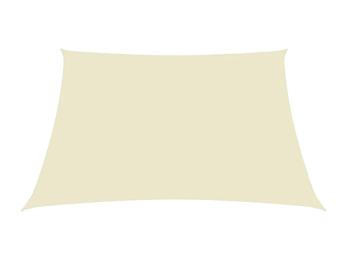 Voile de parasol Tissu Oxford rectangulaire 2x3 m Crème