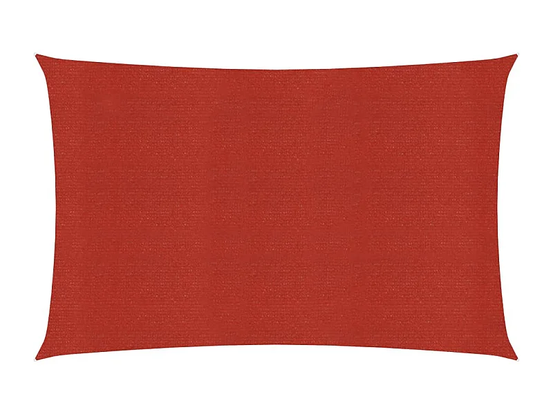 Voile d'ombrage 160 g-m² Rouge 3,5x5 m PEHD