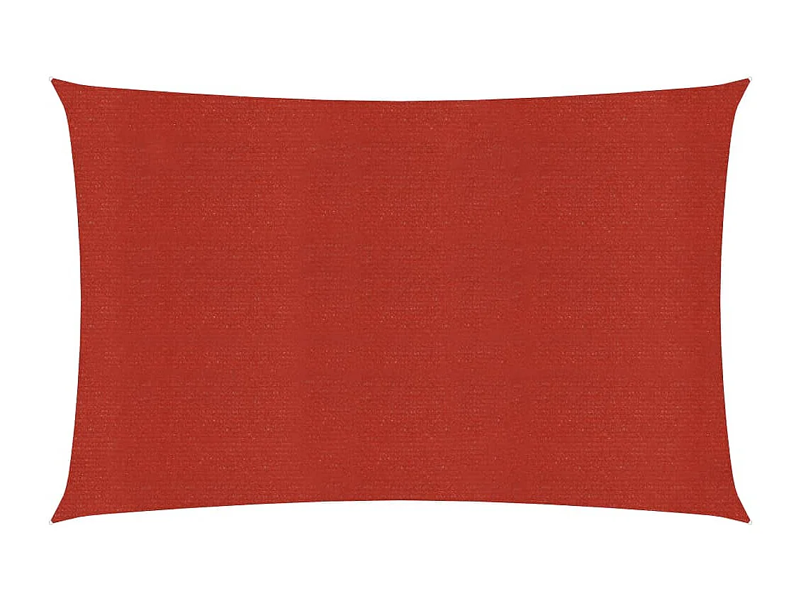 Voile d'ombrage 160 g-m² Rouge 3,5x5 m PEHD