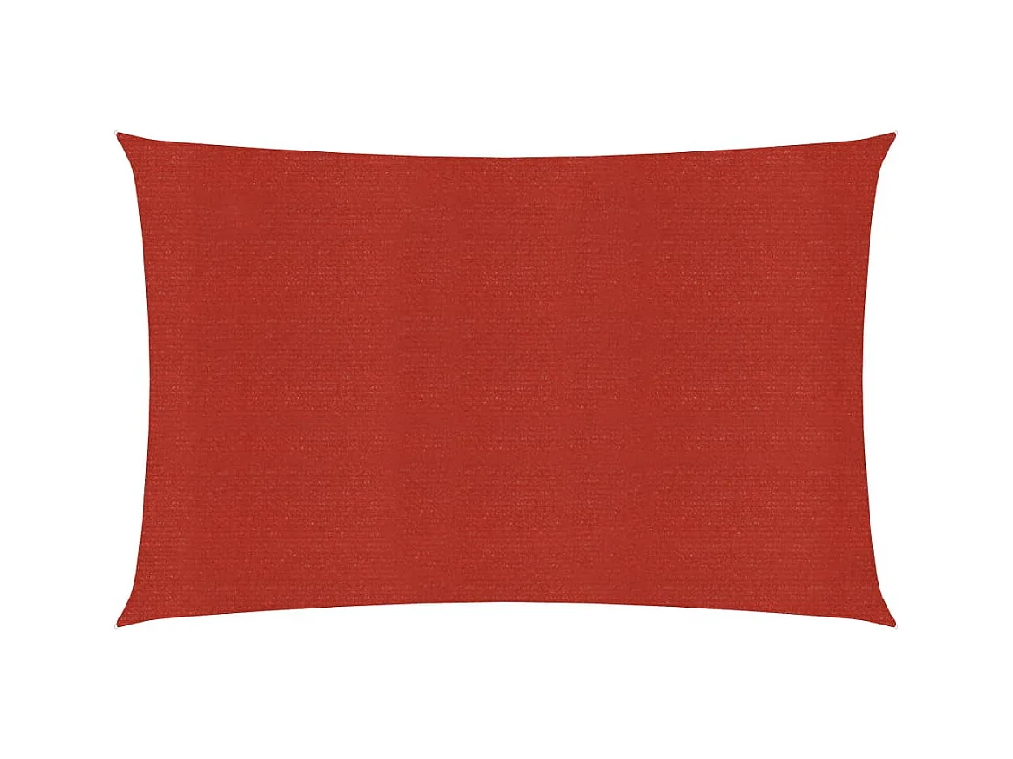 Voile d'ombrage 160 g-m² Rouge 3,5x5 m PEHD