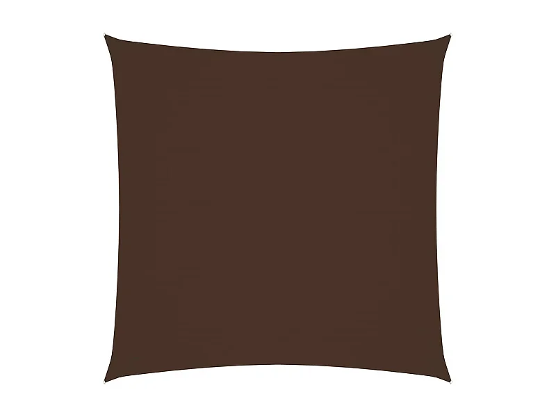 Voile de parasol Tissu Oxford carré 7x7 m Marron