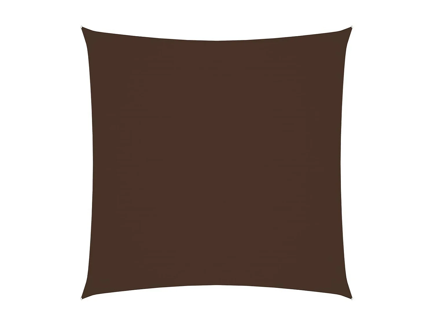 Voile de parasol Tissu Oxford carré 7x7 m Marron