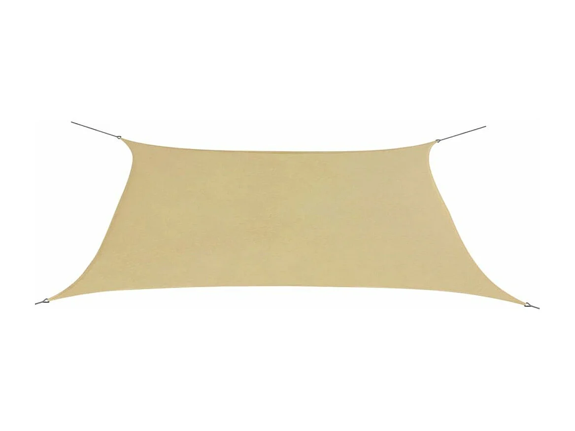 Parasol en tissu Oxford rectangulaire 2x4 m Beige