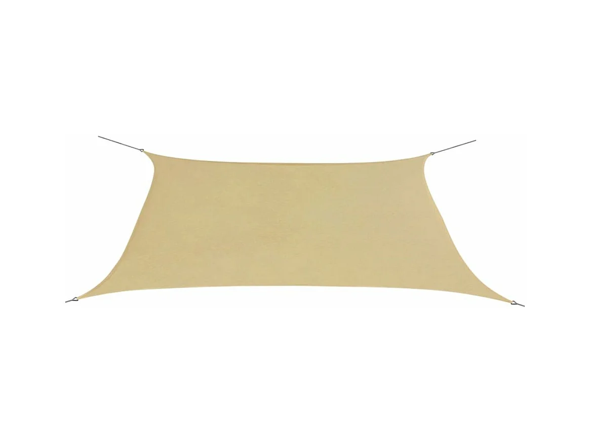 Parasol en tissu Oxford rectangulaire 2x4 m Beige
