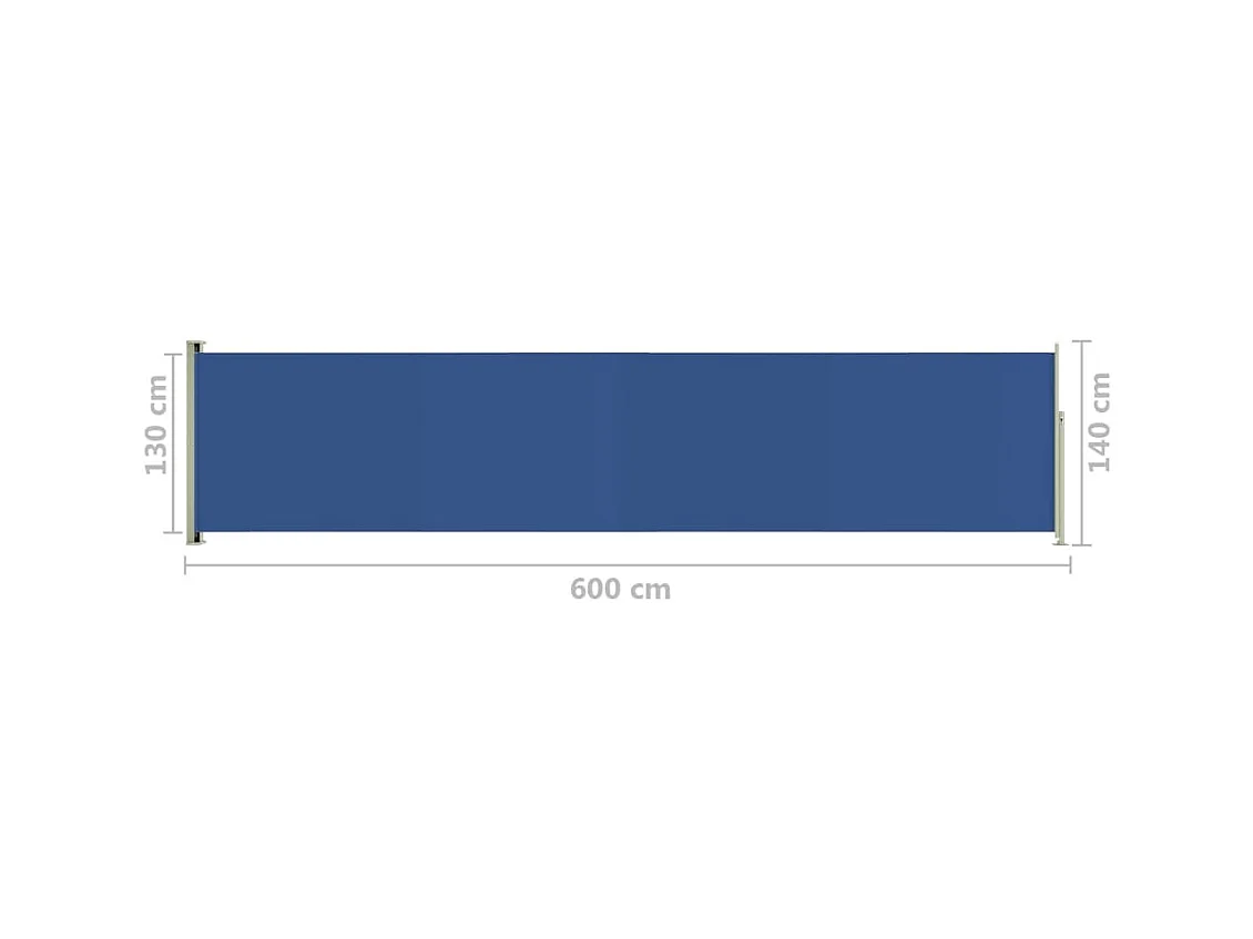 Auvent latéral rétractable de patio 140x600 Bleu 2