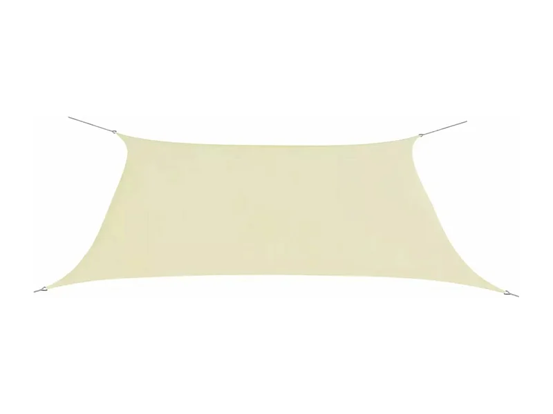 Parasol en tissu Oxford rectangulaire 2 x 4 m Crème