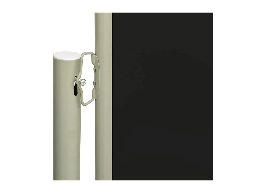 Auvent latéral rétractable de patio 200x600 Noir