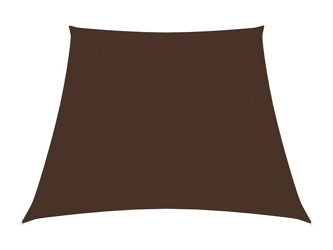 Voile de parasol Tissu Oxford trapèze 4-5x3 m Marron