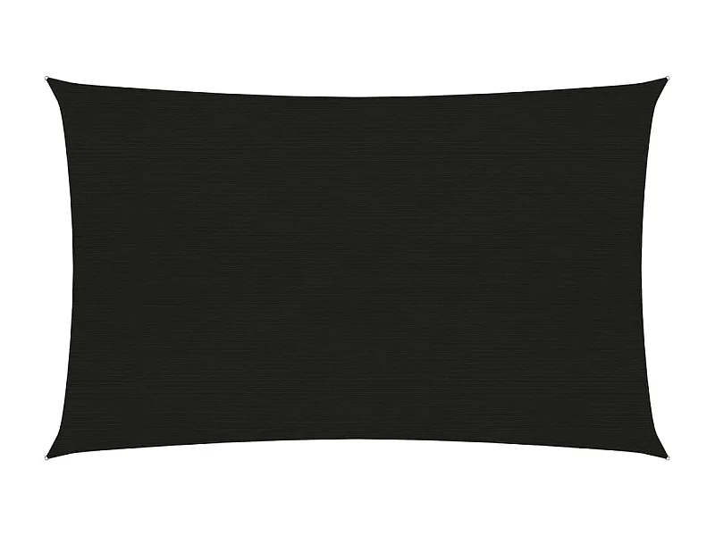 Voile d'ombrage 160 g-m² Noir 2x4,5 m PEHD