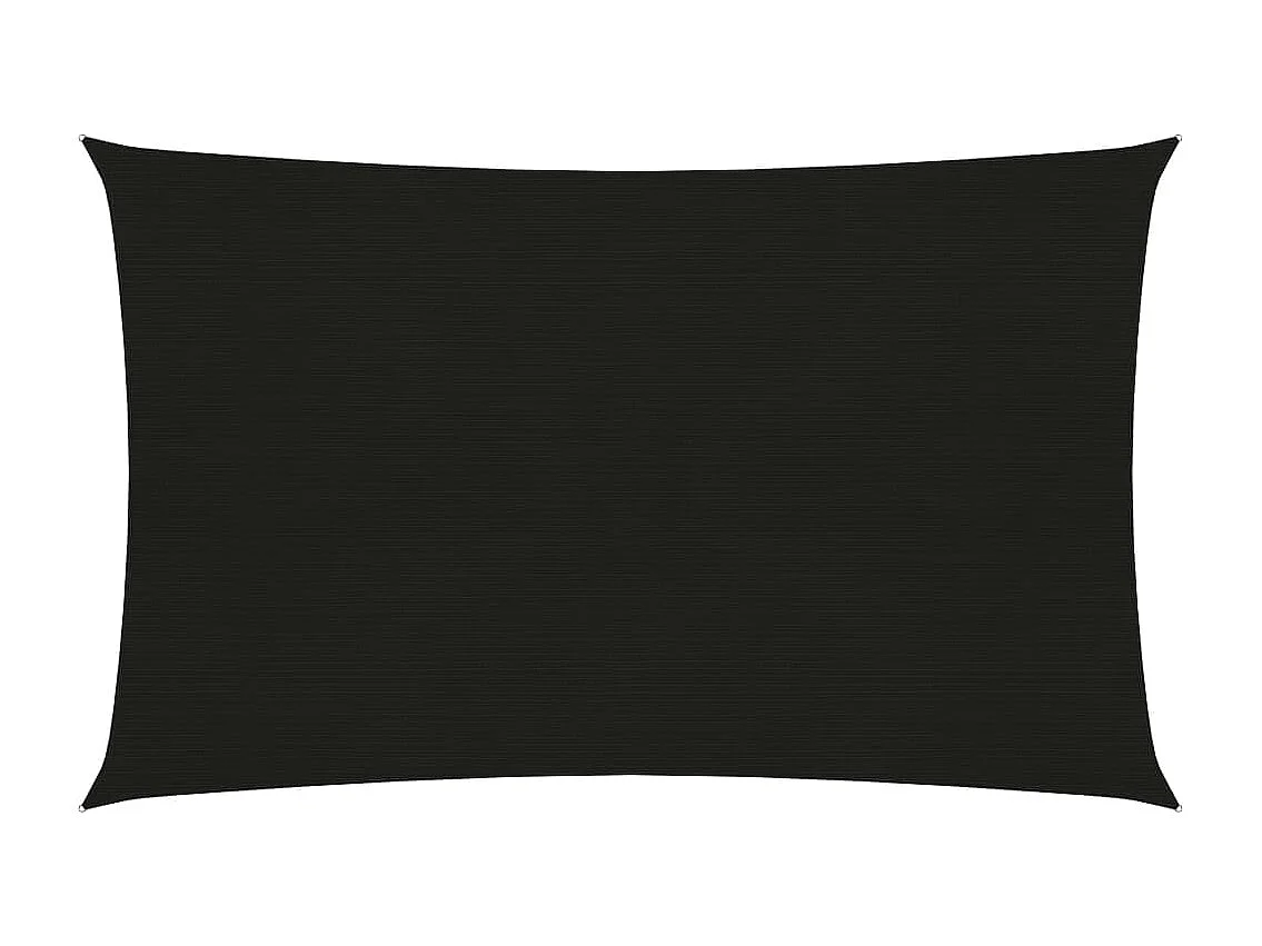 Voile d'ombrage 160 g-m² Noir 2x4,5 m PEHD
