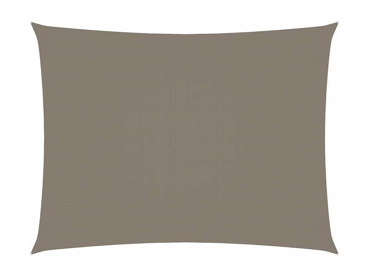 Voile de parasol Tissu Oxford rectangulaire 6x8 m Taupe