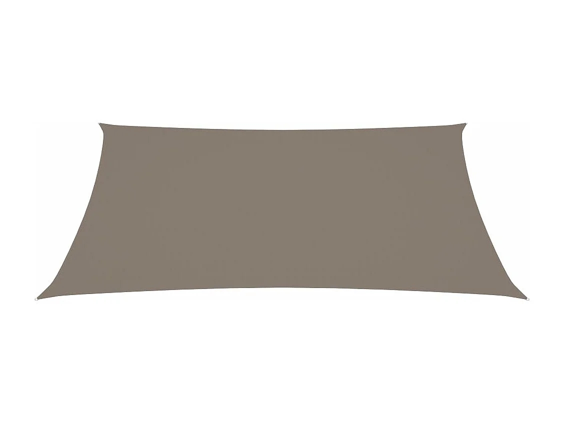 Voile de parasol Tissu Oxford rectangulaire 6x8 m Taupe