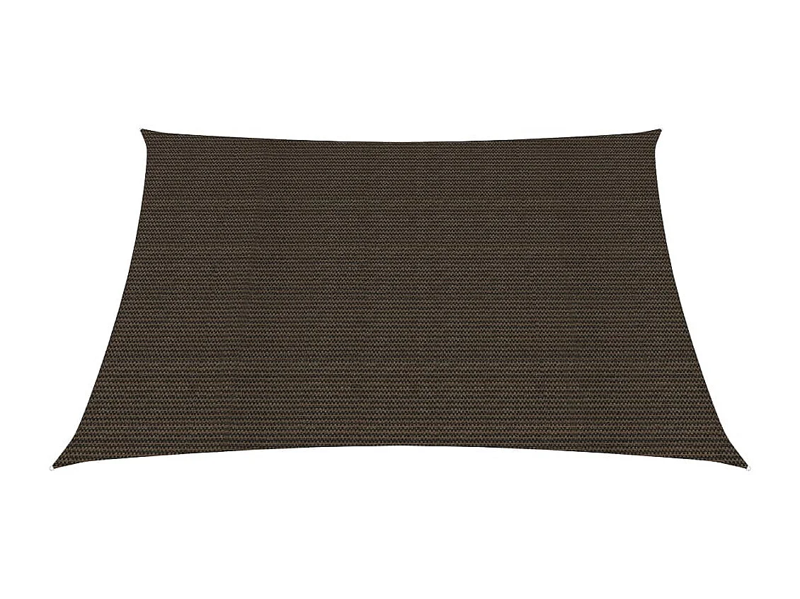Voile d'ombrage 160 g-m² Marron 3,6x3,6 m PEHD