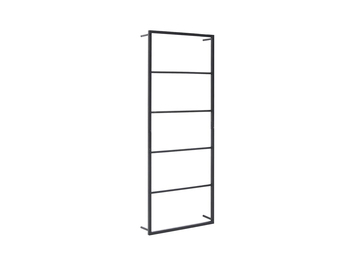 Porte-serviette Noir 45x10x115 Acier