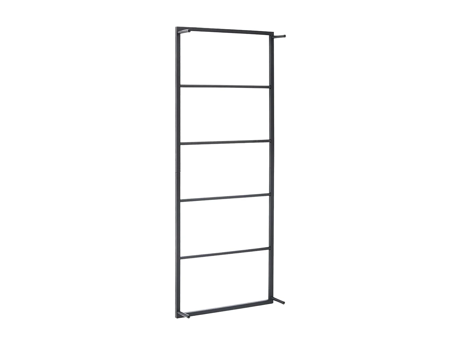 Porte-serviette Noir 45x10x115 Acier