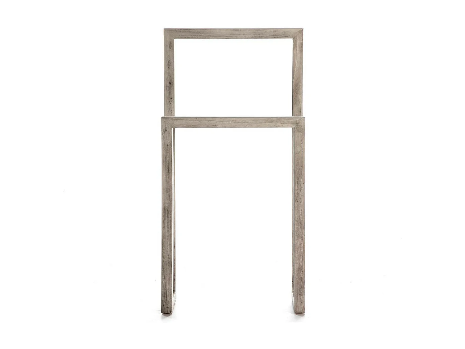 Porte-serviette bois massif gris voilé