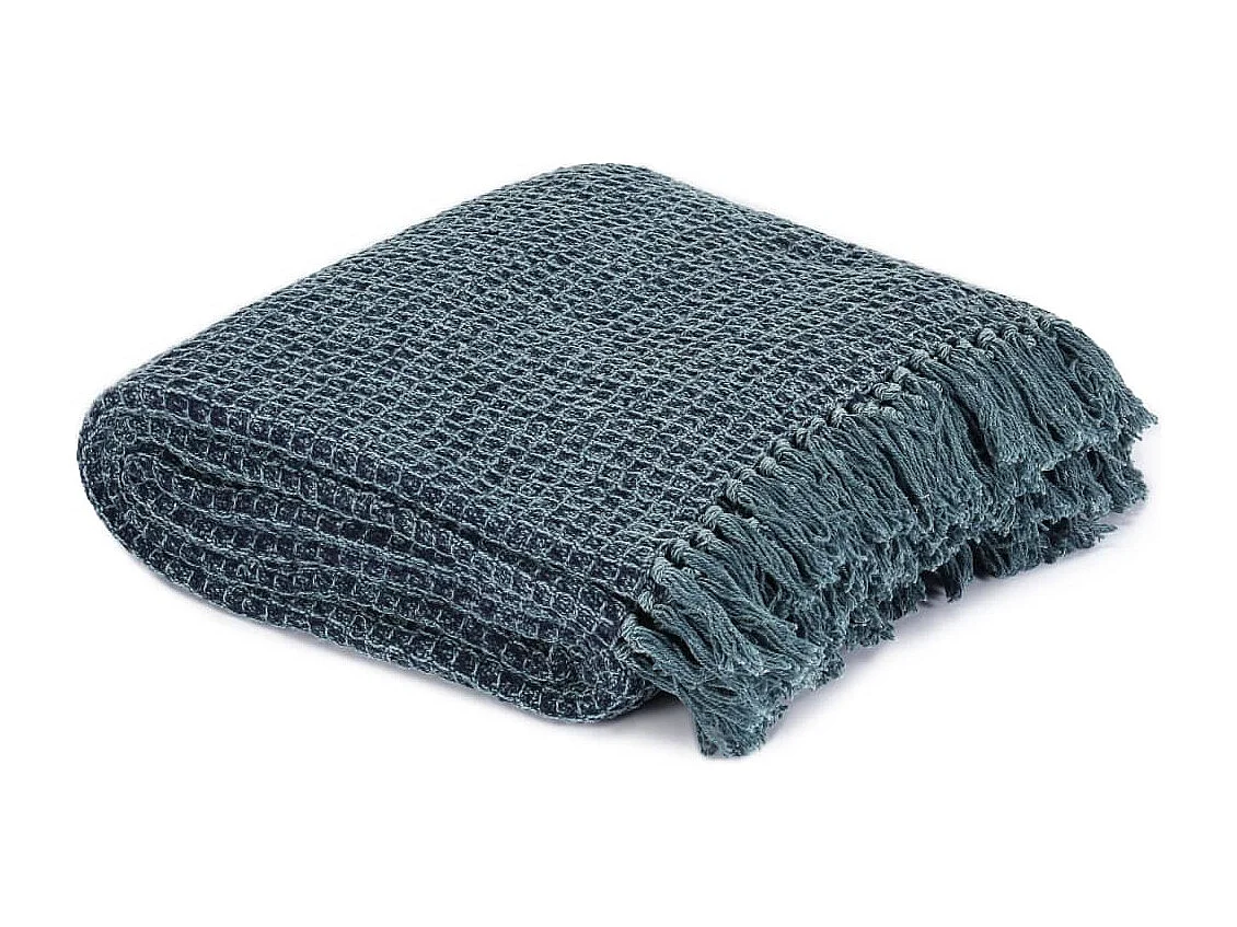 Couverture en coton 125x150 Bleu indigo