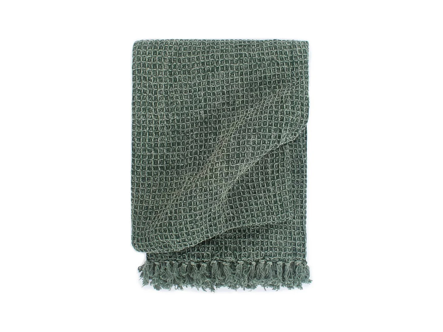 Couverture en coton 125x150 Vert foncé