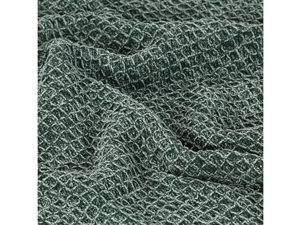 Couverture en coton 125x150 Vert foncé