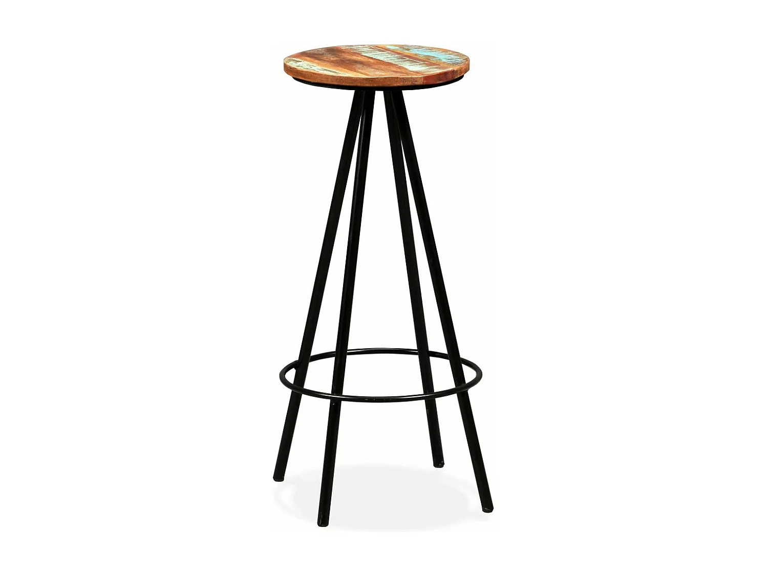 Ensemble de bar 7 pcs Bois massif recyclé