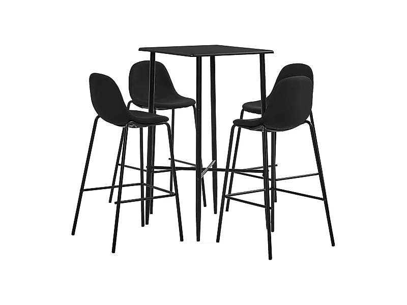Ensemble de bar 5 pcs Tissu Noir 2