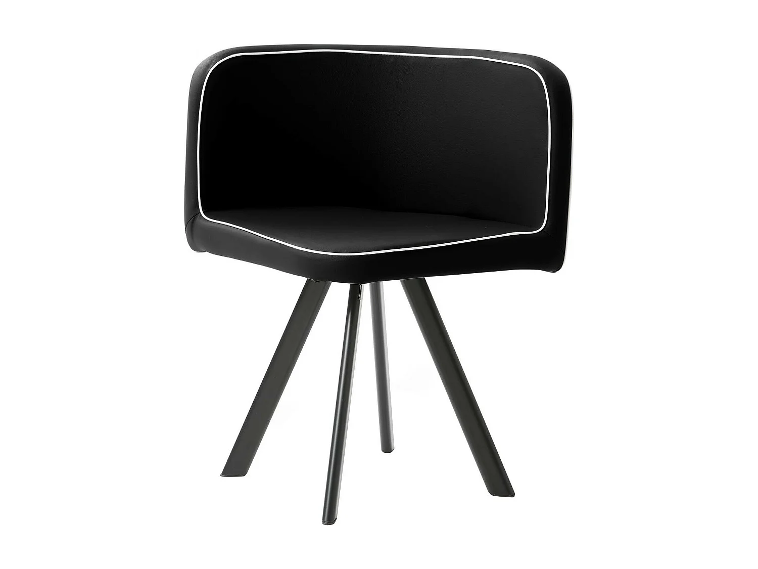 Ensemble Table de Repas & 6 Chaises "Tibal" 140cm Noir & Gris