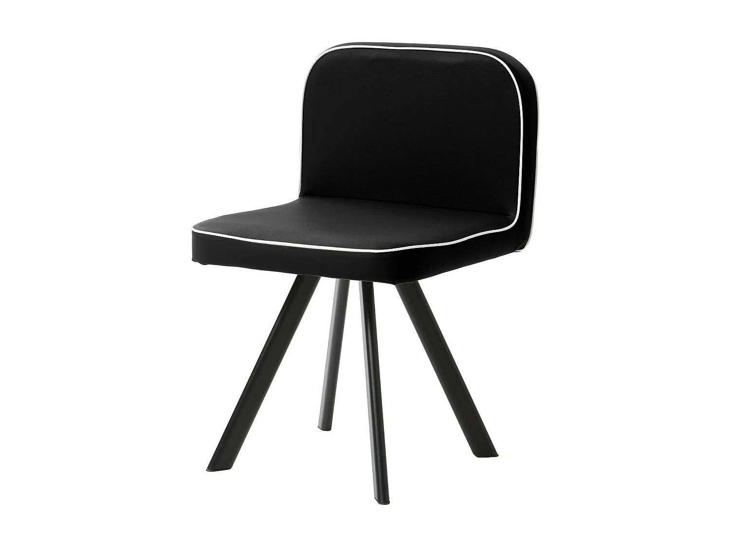 Ensemble Table de Repas & 6 Chaises "Tibal" 140cm Noir & Gris