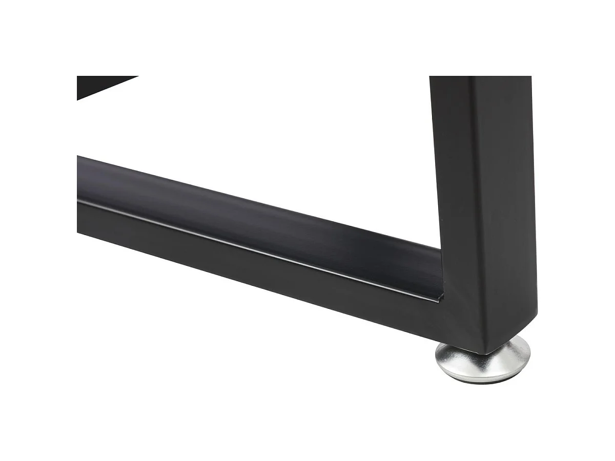 Ensemble Table de Repas & 6 Chaises "Tibal" 140cm Noir & Gris