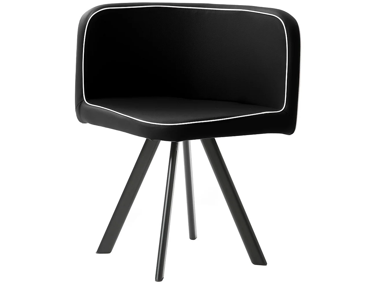 Ensemble Table de Repas & 6 Chaises "Tibal" 140cm Noir & Gris