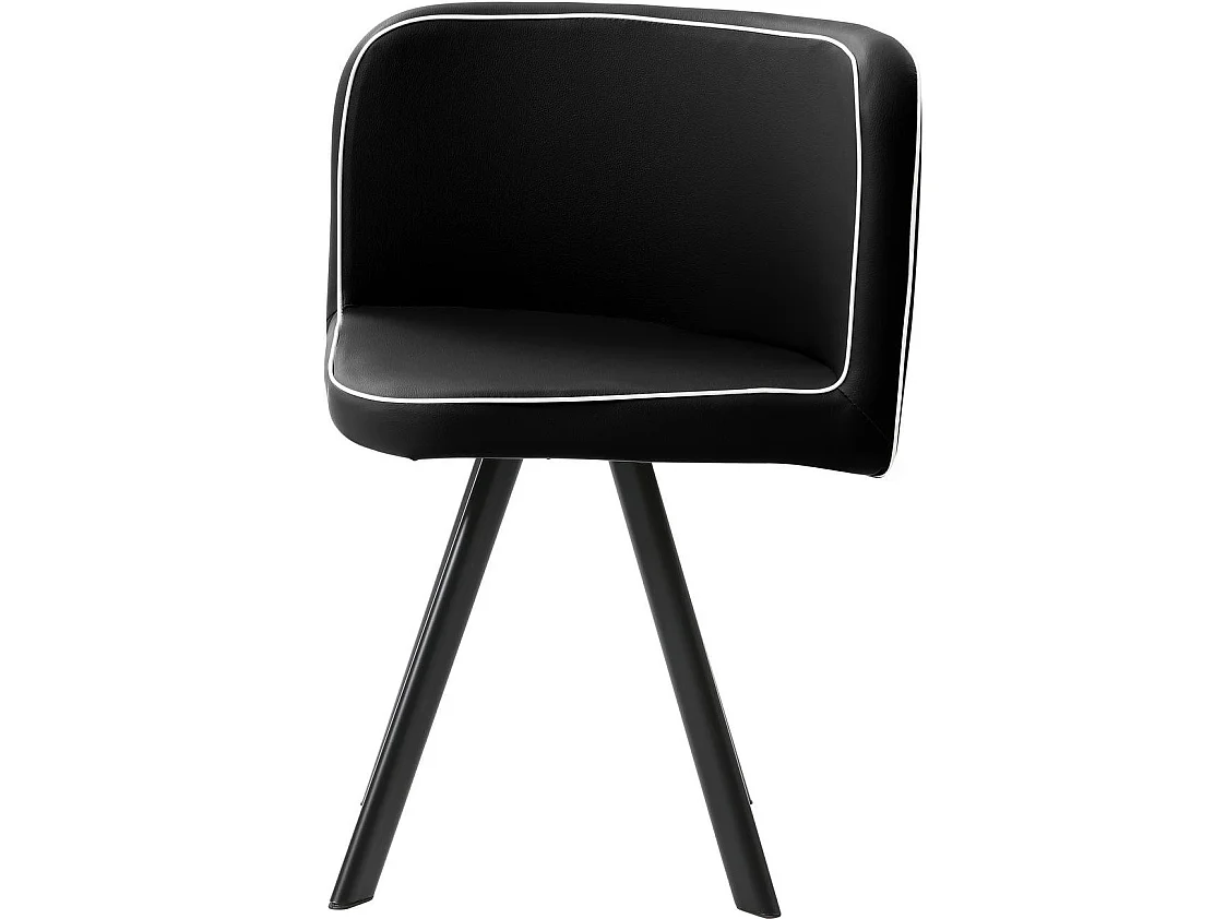 Ensemble Table de Repas & 6 Chaises "Tibal" 140cm Noir & Gris