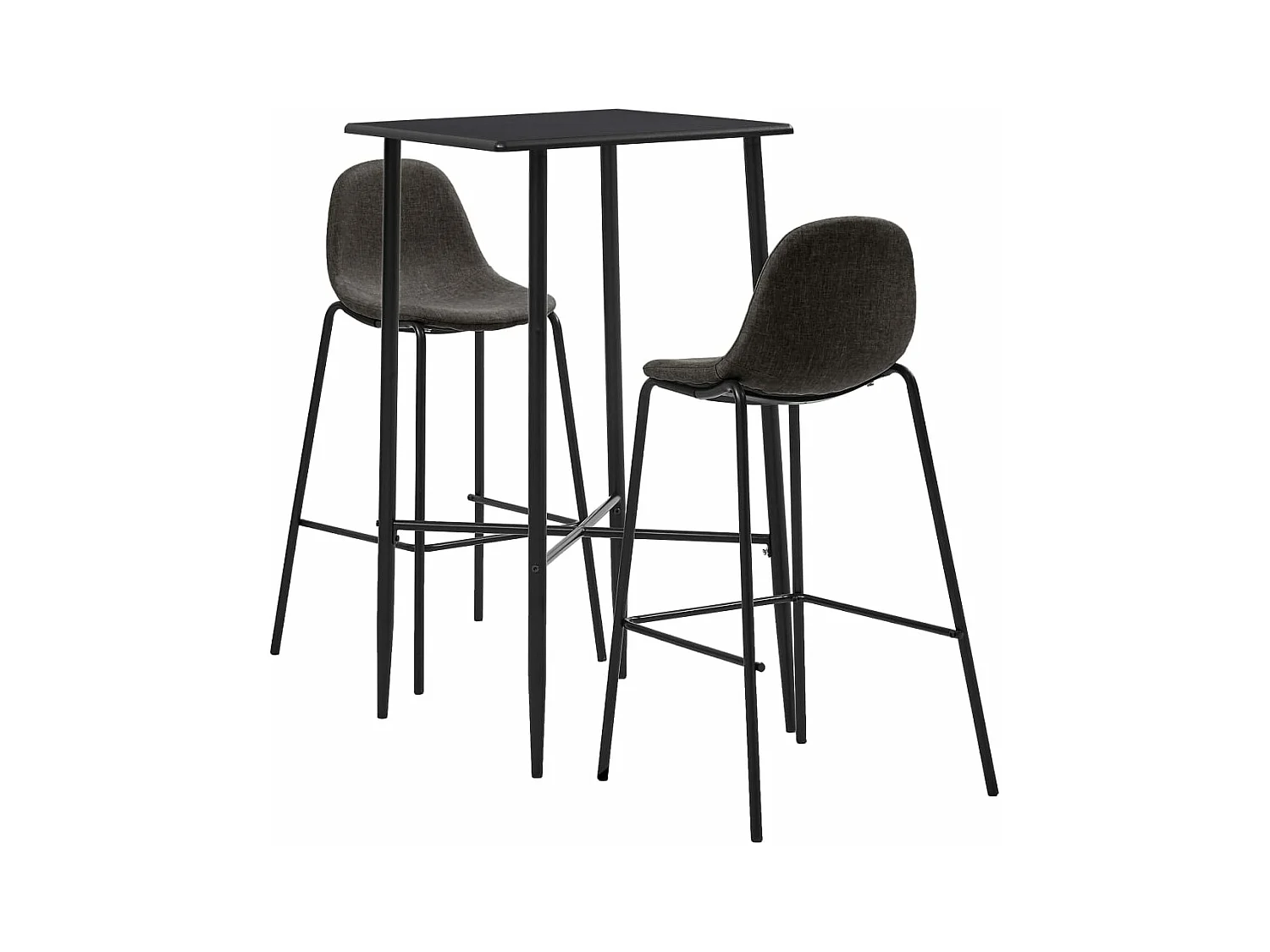 Ensemble de bar 3 pcs Tissu Gris foncé