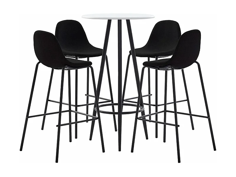 Ensemble de bar 5 pcs Tissu Noir 6