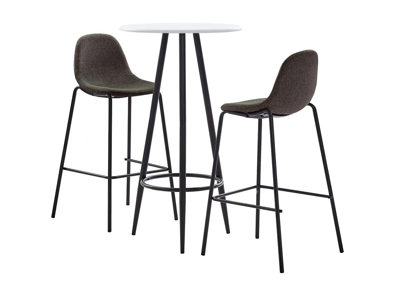 Ensemble de bar 3 pcs Tissu Gris foncé 4