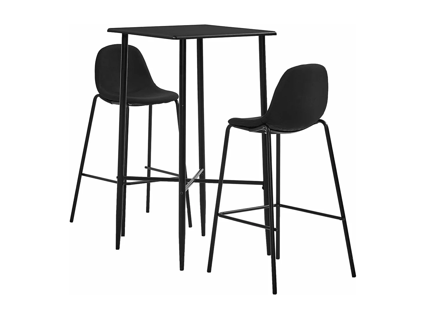 Ensemble de bar 3 pcs Tissu Noir