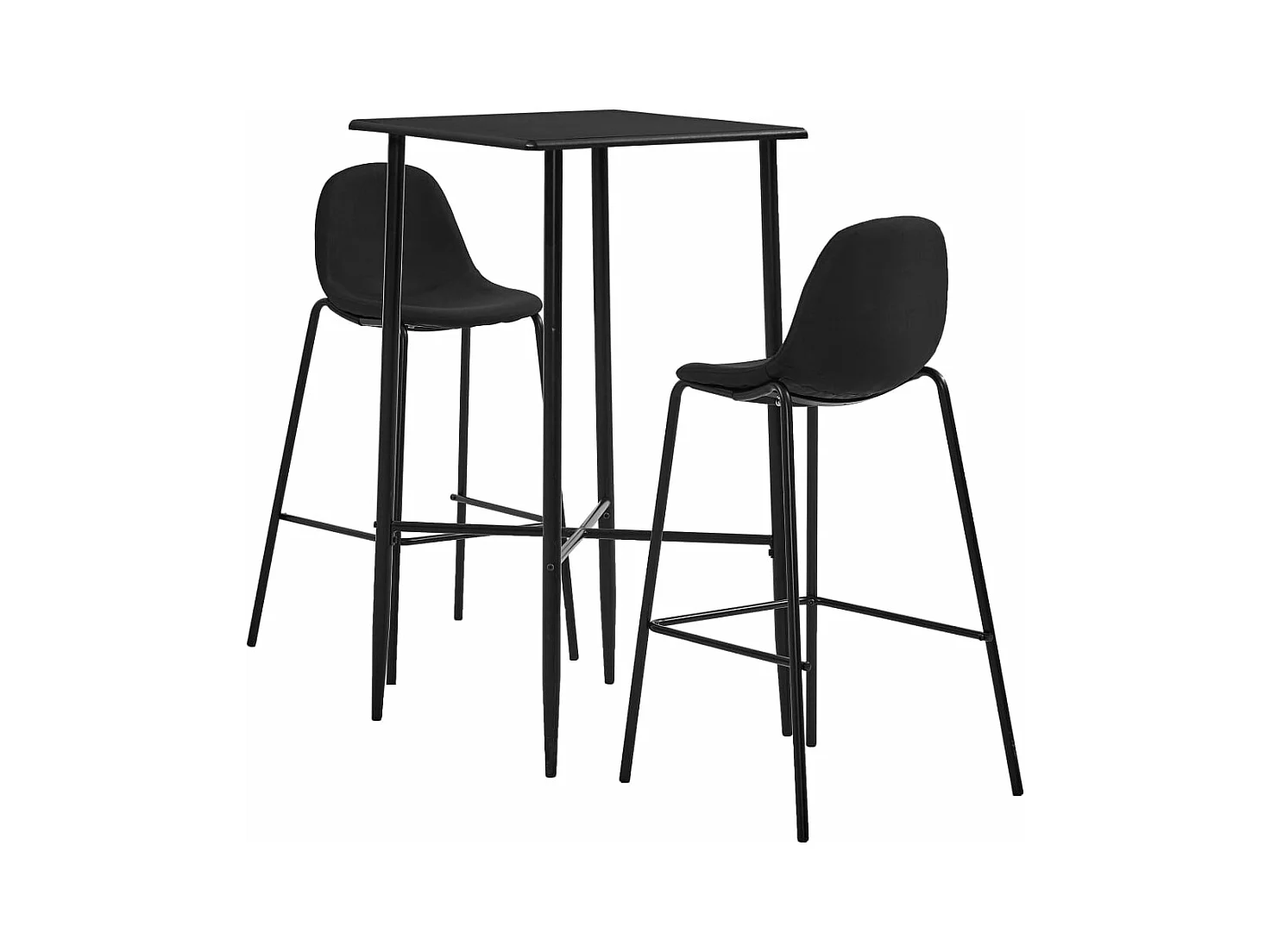 Ensemble de bar 3 pcs Tissu Noir