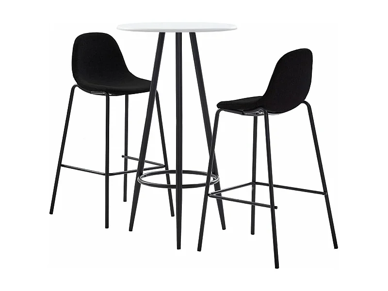 Ensemble de bar 3 pcs Tissu Noir 5