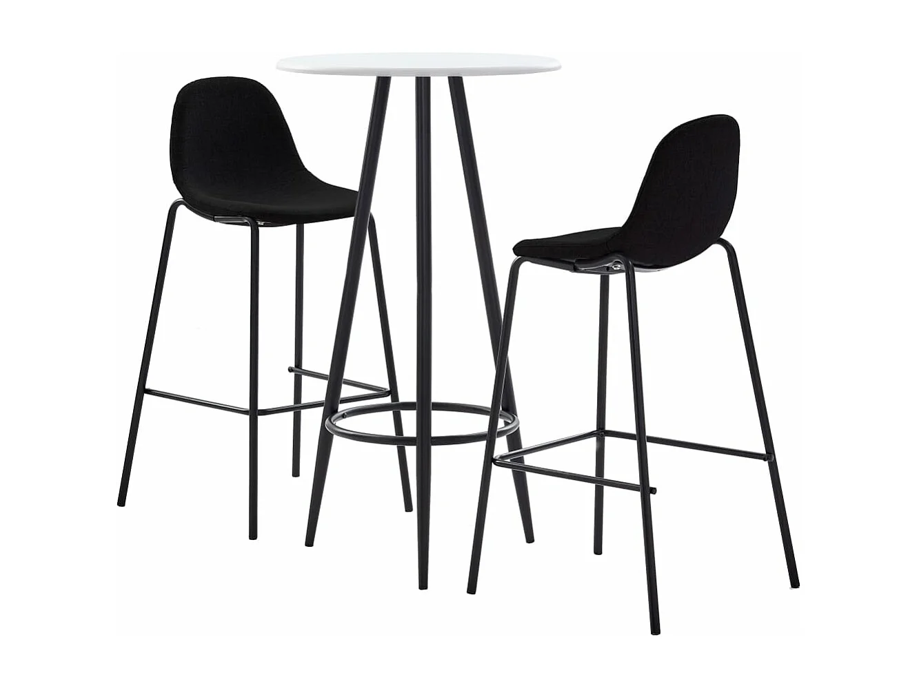 Ensemble de bar 3 pcs Tissu Noir 5