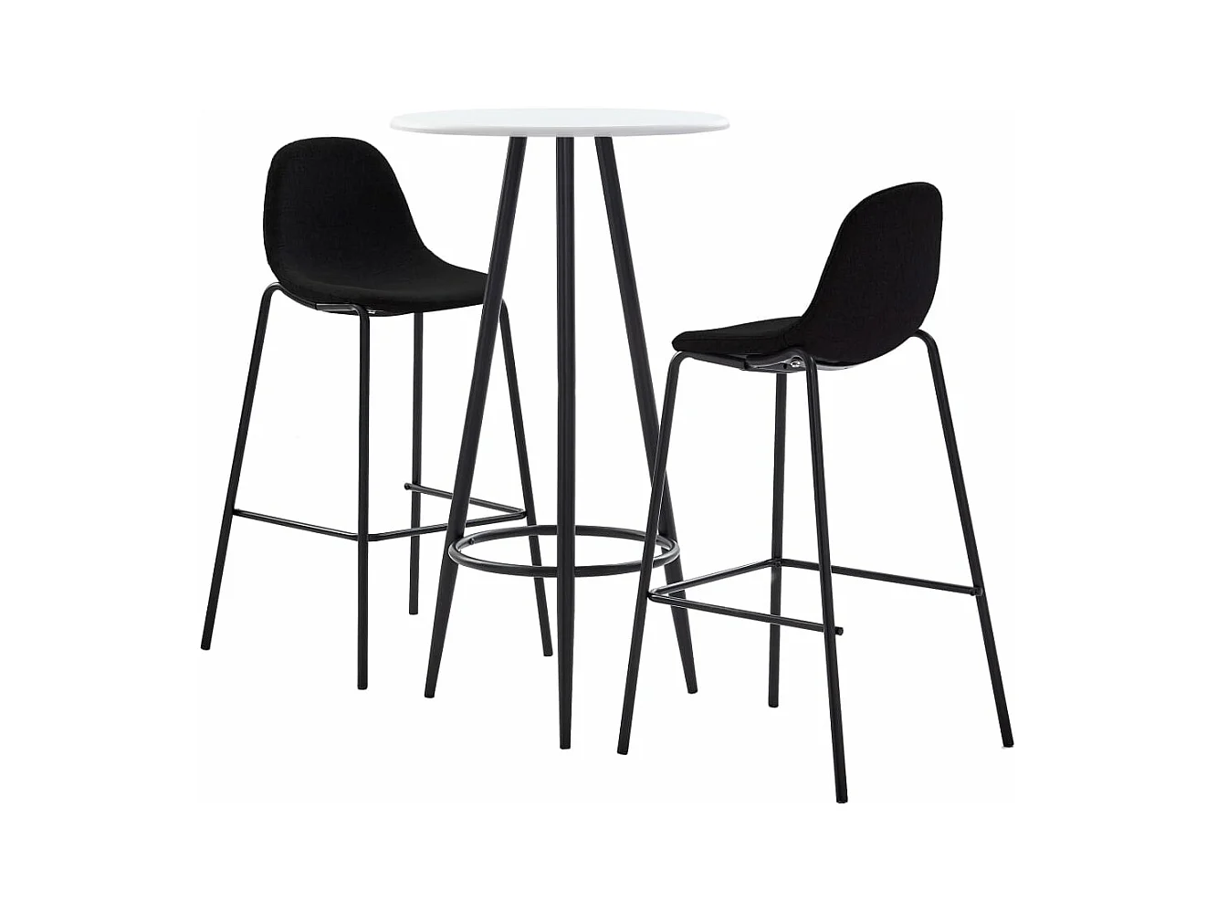 Ensemble de bar 3 pcs Tissu Noir 5